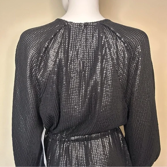 Something Navy Sequin Black Mini Dress - Picture 13 of 16